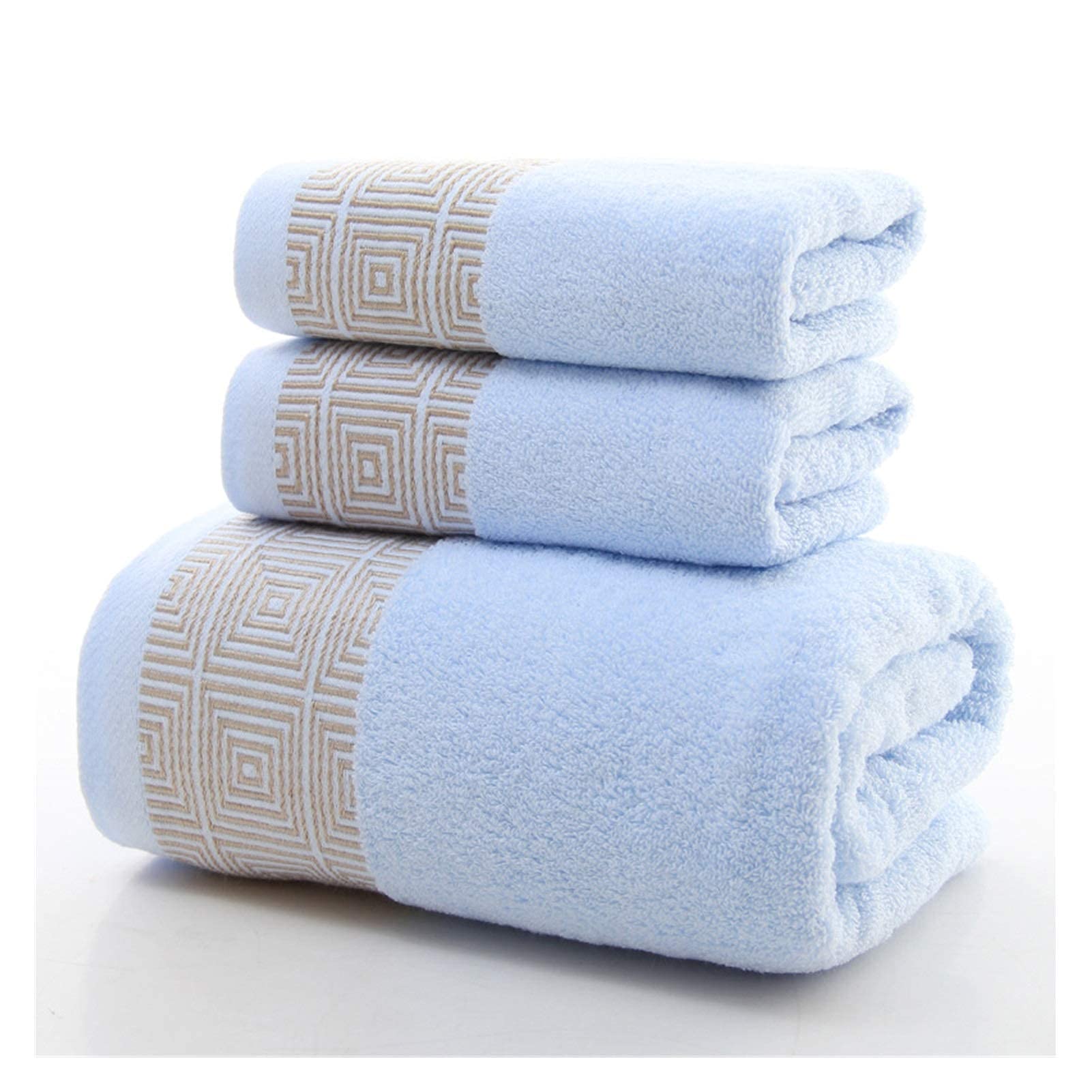Toalla de Baño Toalla Toalla de Algodón de 3 Piezas Juego de Toallas de Baño Toalla de Baño 140X70Cm Toalla 35X75Cm Baño Doméstico,3 Piezas Azul Marino