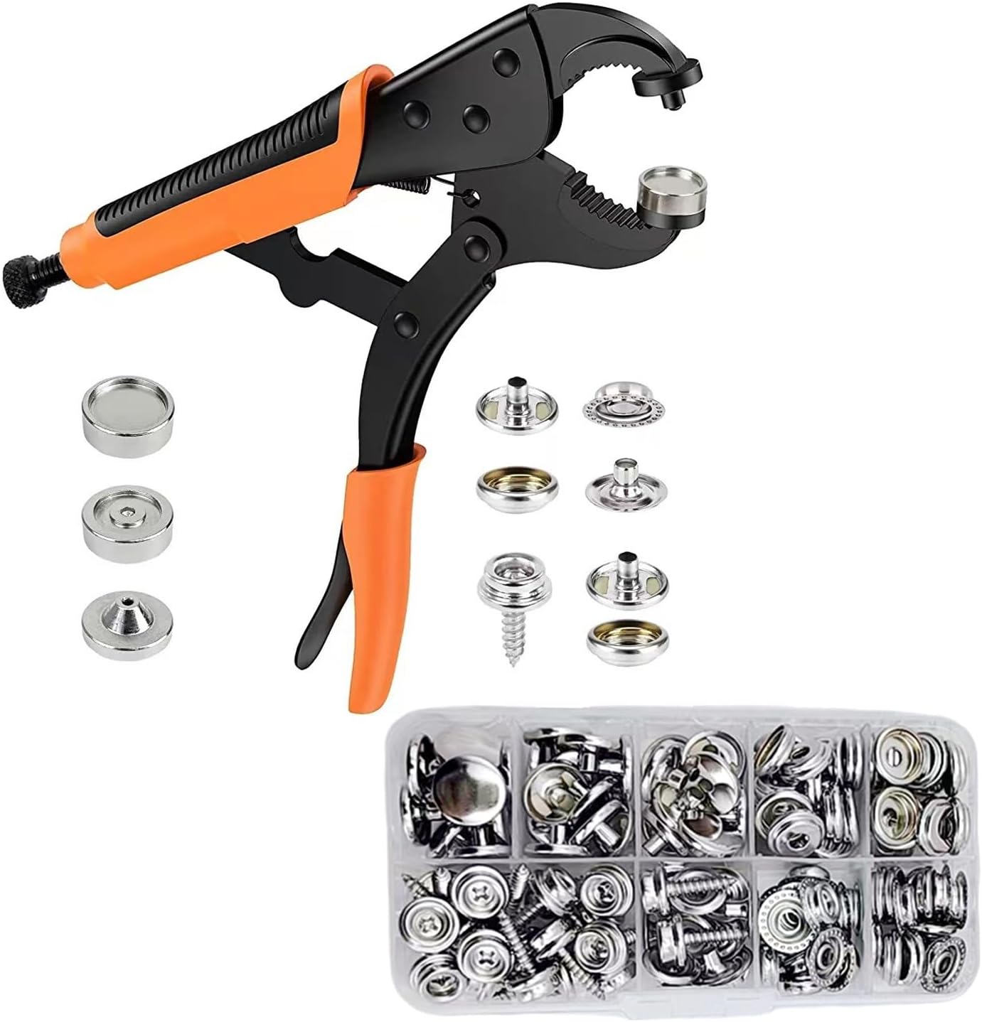 Heavy duty snap tool kit 60 sets of snap installation tools Adjustable