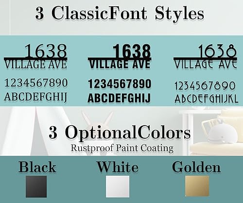 Miniatura 2 de Personalized Metal House Numbers for Outside, Address Numbers for House, Address Signs for Houses, House Numbers for Outside Modern, Custom House