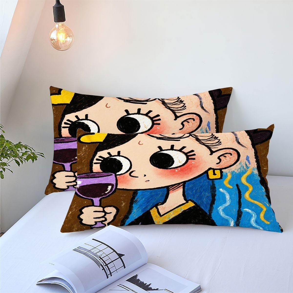 Edredón King Size Estampado 3D | Chica Dibujo Animado Amarillo, Nórdico Máximo Confort para Camas Grandes, Lavable, Reversible, Incluye 2 Fundas de Almohada 50x75 cm_A16974