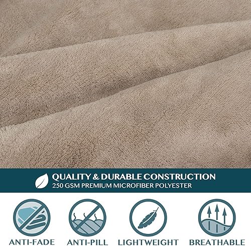 Miniatura 8 de PAVILIA Manta de forro polar con mangas para mujeres, hombres y adultos, manta de felpa cálida y suave, para acurrucarse con bolsillo, manta de