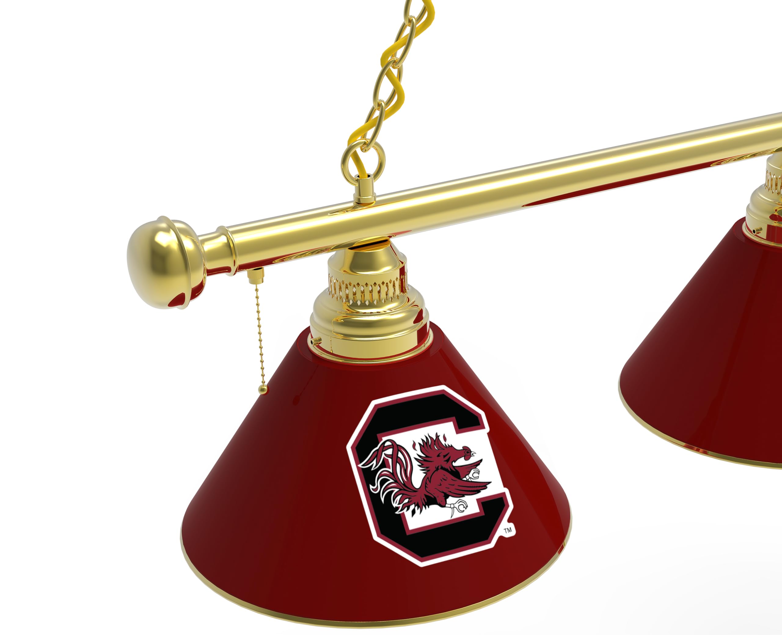 Holland Bar Stool Co. South Carolina 3 Shade Billiard Light with Brass Fixture by The