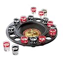 Iktu Shot Glass Roulette Drinking Game Set with Spinning Wheel, 2 Balls and 16 Shot Glasses - Casino Adult Party Games - Multi Color gallery image