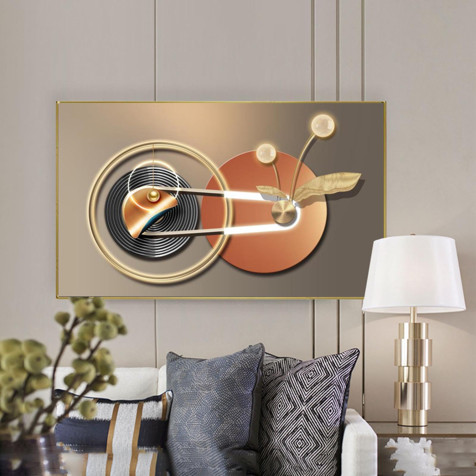 Tableau géométrique moderne HYFBH cadre décoration intérieur - 6