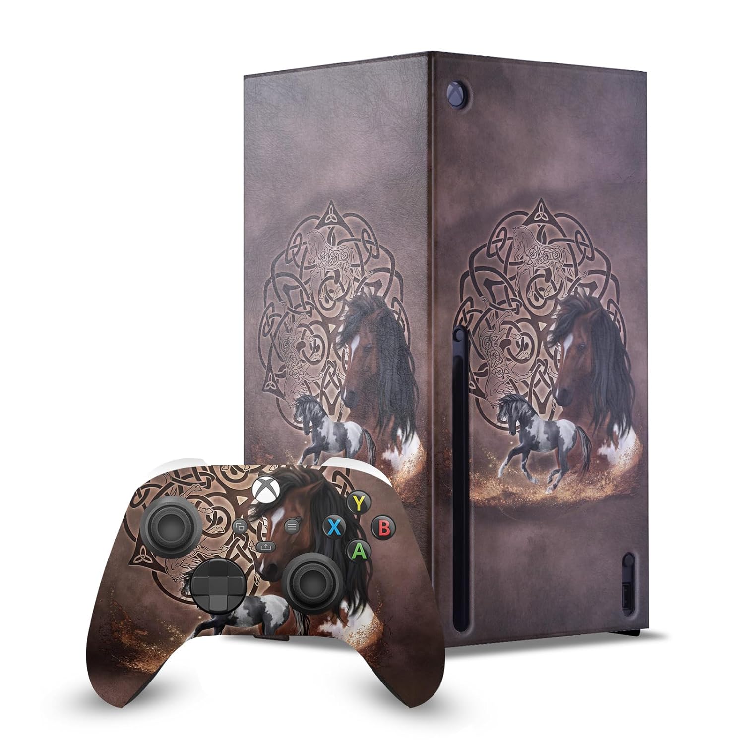 Head Case Designs Officially Licensed Brigid Ashwood Horse Art Mix Game Console Wrap and Game Controller Skin Bundle Compatible With Xbox Series X