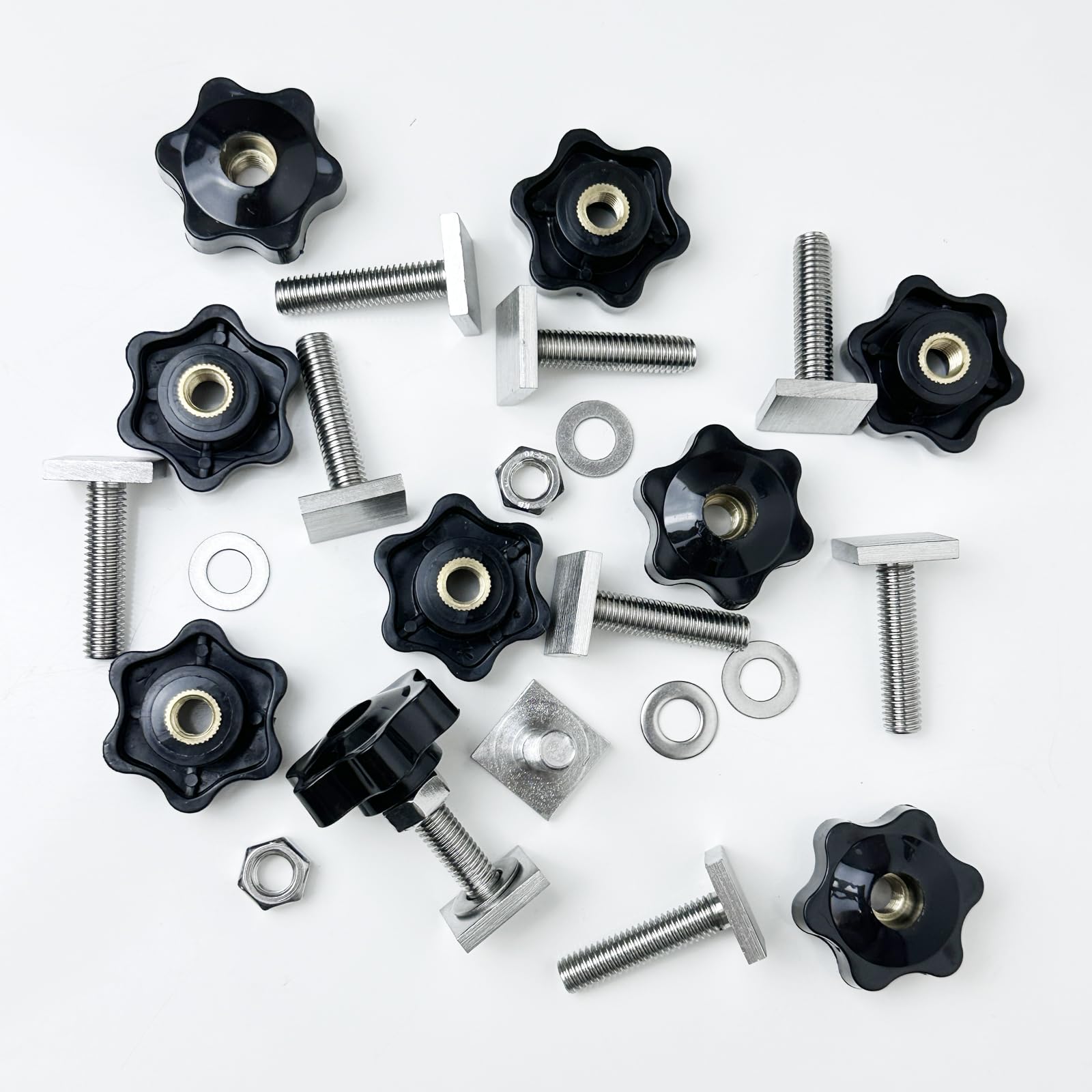 CANGCANG 8PCS T Track Bolts M6 x 35mm, Stainless Steel Roof Rack Bolts with Thumb Screws, Nuts & Washers - Image 4