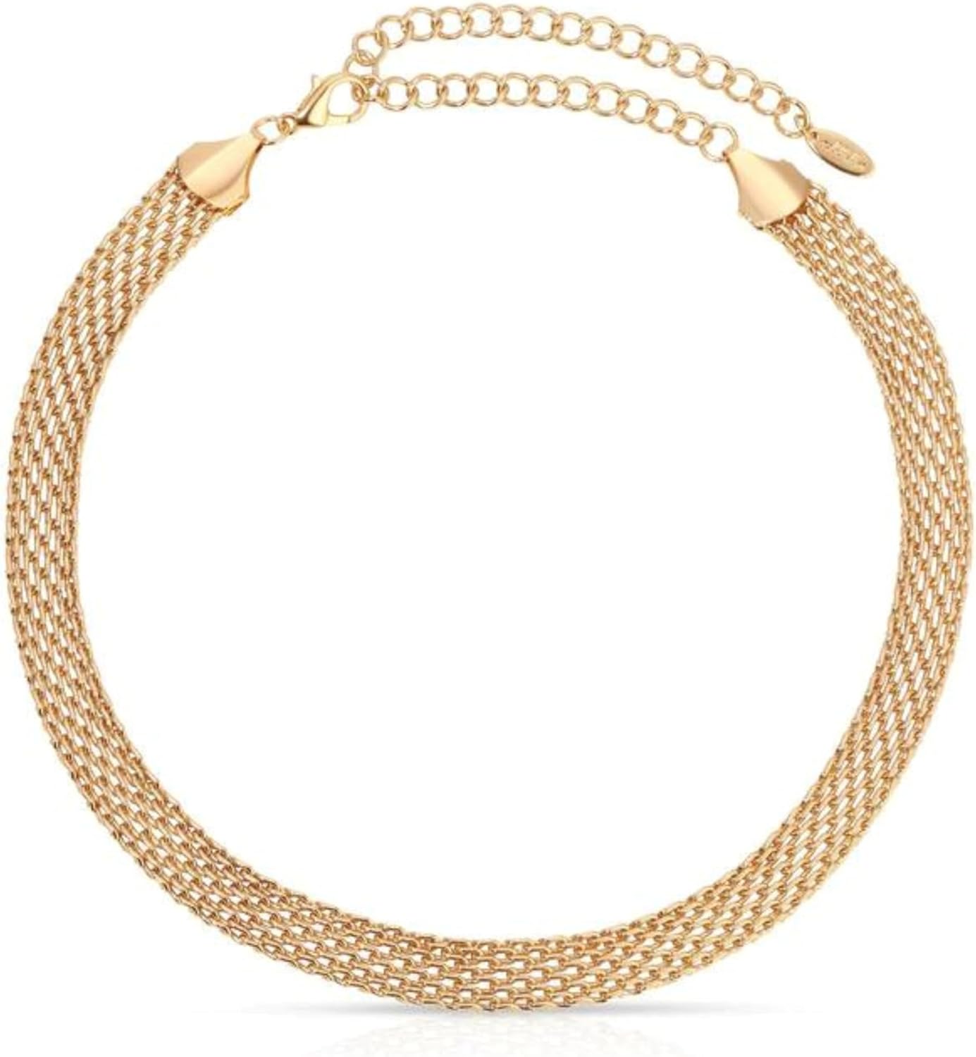 Ettika Choker Necklace For Women. Chokers, Mesh Link Necklace in18K Gold Plated. Jewelry, Gifts for Women