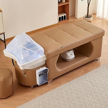 Head Spa Equipment, Massage Shampoo Bed, Equipped with Storage Space, Shampoo Bed Beauty Salon Massage Bed