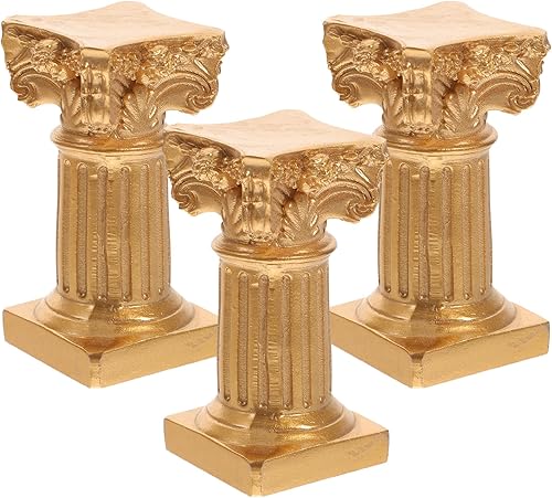 Miniatura 1 de GANAZONO 3 piezas de columna romana columna romana decoración de tartas mini pilar pedestales columna griega pilar decoración de boda pastel velas