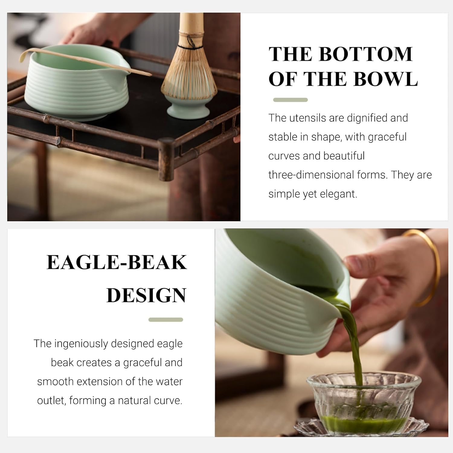 White 500ml Japanese Ceramic Matcha Bowl with Pour Spout, Elegant Smooth Tea Cup for Matcha, Latte, Soup, Home, Tea Room, Restaurant