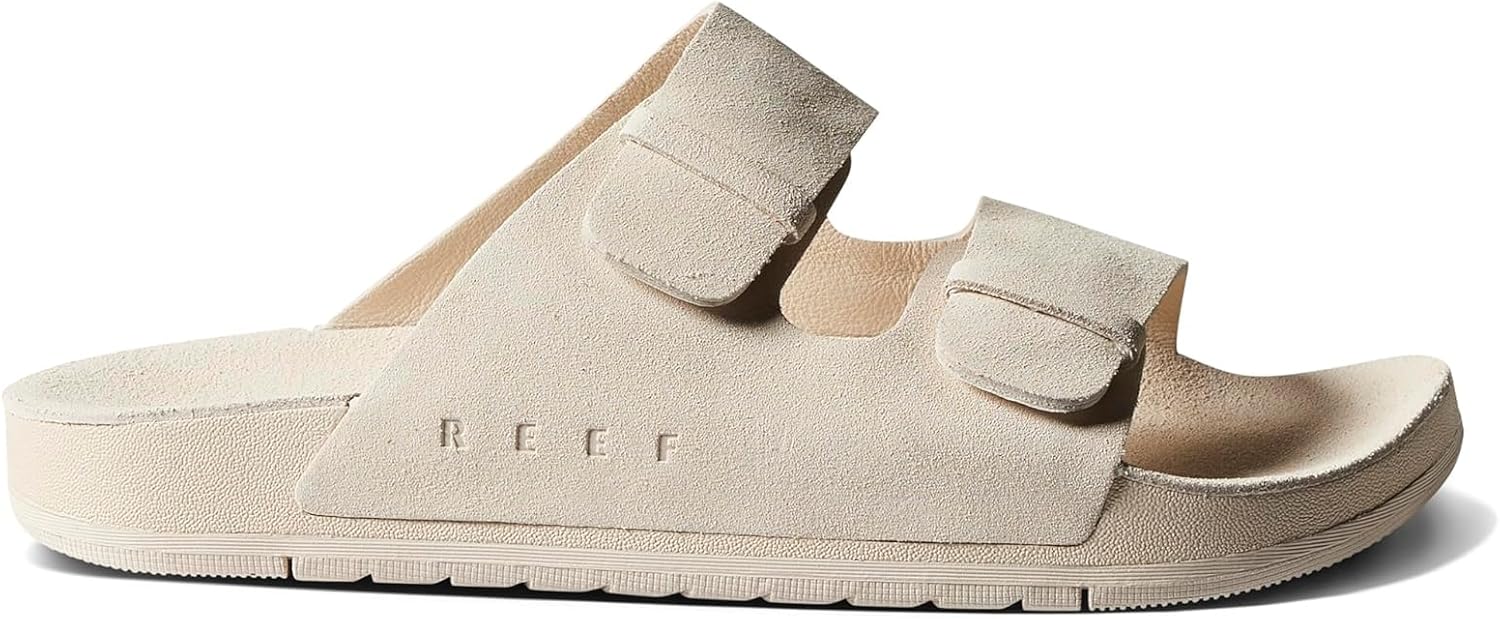 REEF Ojai Two Bar Women's Fashion Slide Sandal, Premium Leather, Soft Cushion Footbed