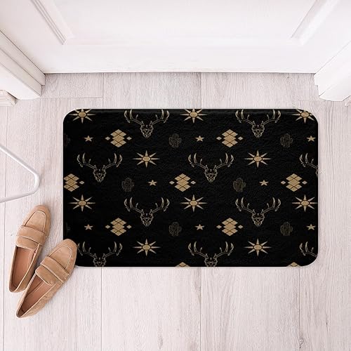 Miniatura 24 de Alfombra de área de decoración occidental, alfombra de baño azteca, vaquera, estilo vaquera, del suroeste, para niños y niñas, rústica, decoración