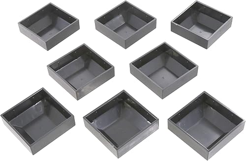 Miniatura 2 de Plum Fittings Tapa cuadrada de plástico negro de 2 x 2 pulgadas para postes de valla de aluminio, tapas negras para postes (paquete de 8)