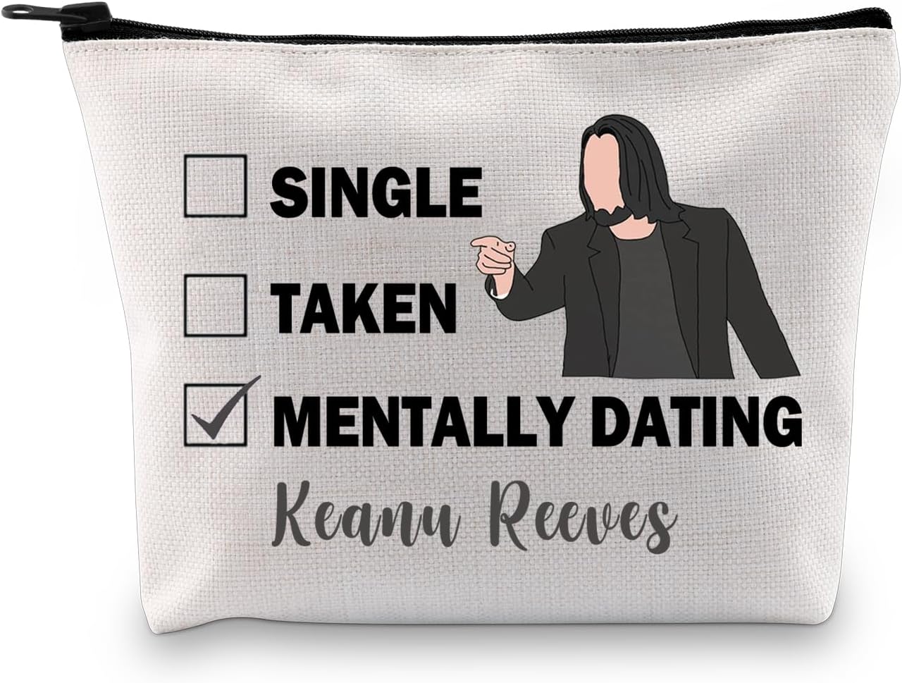 PYOUL Keanu R Inspired Gift Dating Keanu R Makeup Bag Keanu R Fan Cosmetic Bag Keanu R Merch (Dating Keanu R B), Dating Keanu Reeves B