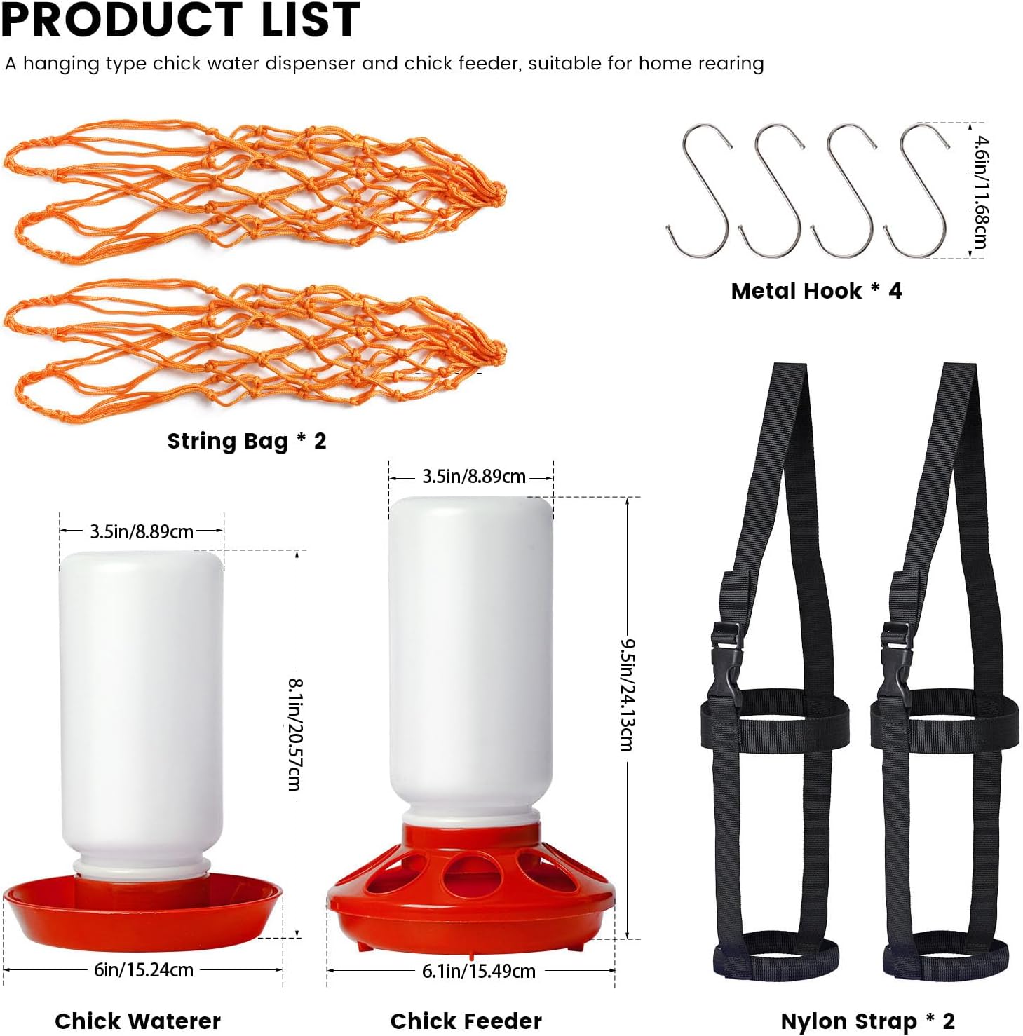 3. High-Capacity Chicken Feeder & Waterer Combo Set Spillproof Design for Livestock Care & Vegetable Storage Automatic Poultry Feeder