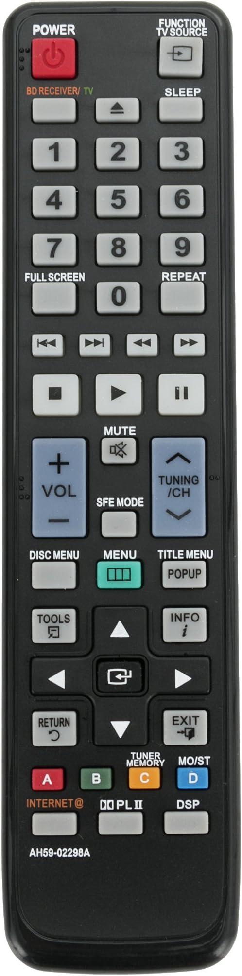 AH59-02298A Replacement Remote Control Work for Samsung BD Home Theater System Blu-ray HTC5500 HTC5550 HTC6500 HTC6730W HTC6900W HTC6950W HTC7530W HTC7550W