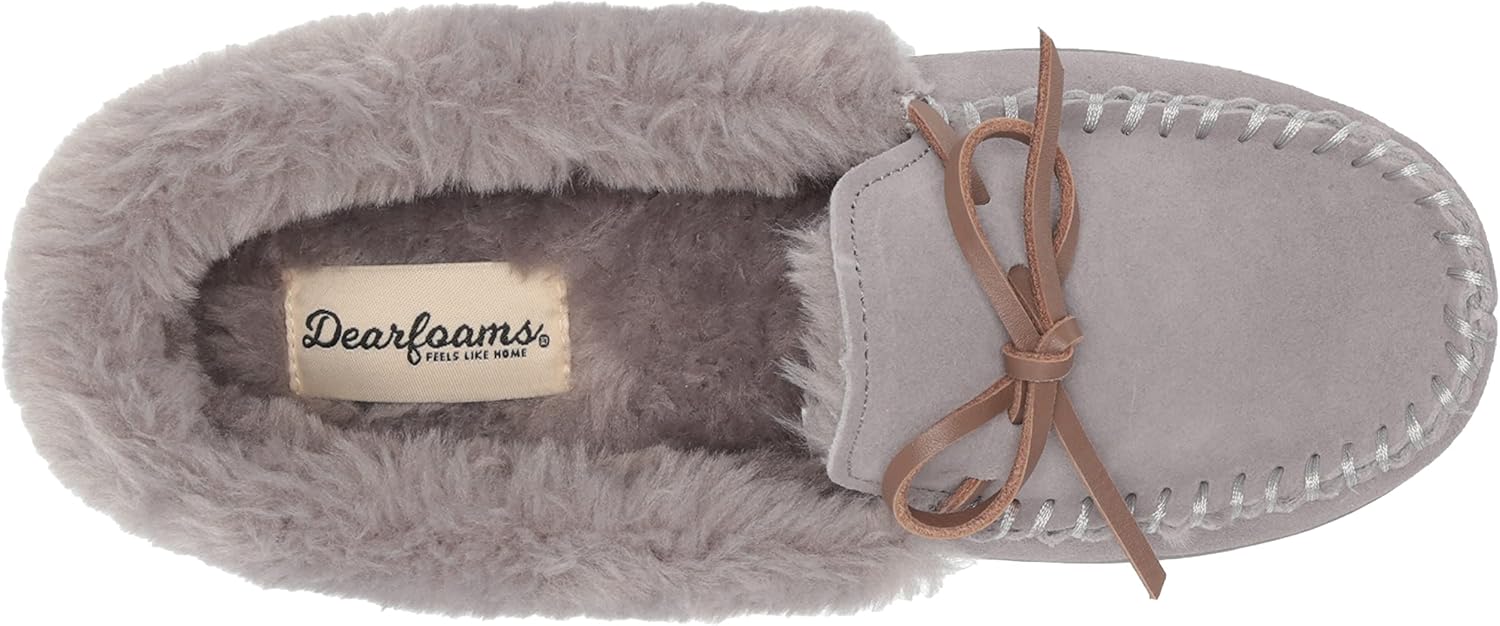 Dearfoams womens Bethany Genuine Suede Moccasin