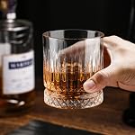 Whiskey Glasses Set of 6, 11oz Old Fashioned Cocktail Glasses, Lead-Free Crystal Scotch Bourbon Glass, Whiskey Tumblers for Scotch Bourbon