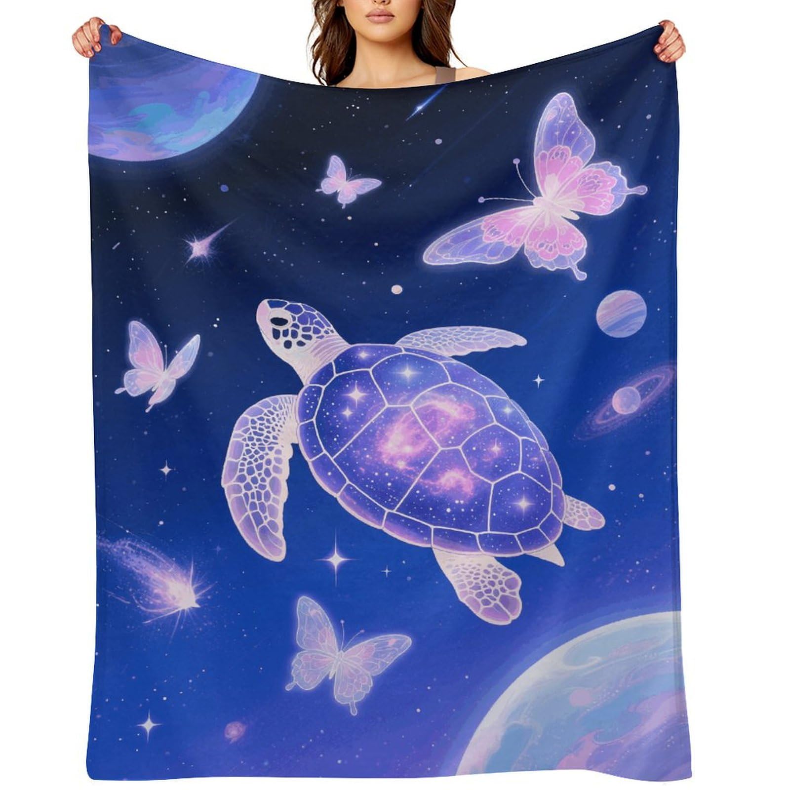 Turtle Throw Blanket for Couch and Bed Super Soft Warm Lightweight Throw Blankets Cozy Fuzzy Flannel Blanket Personalized Decorative Blankets for Sofa Decor 50"x60"