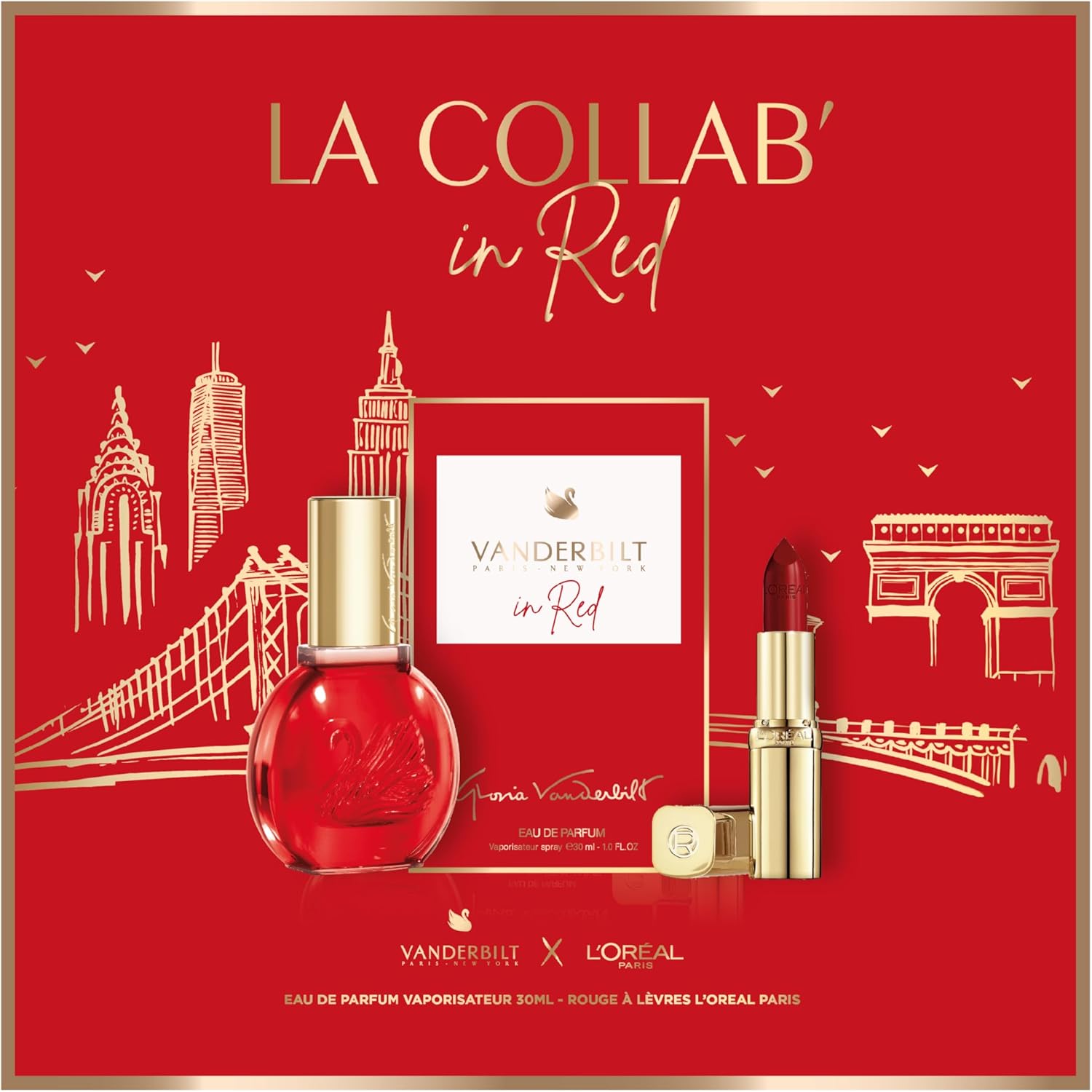 gloria vanderbilt vanderbilt in red woda perfumowana 30 ml   zestaw  