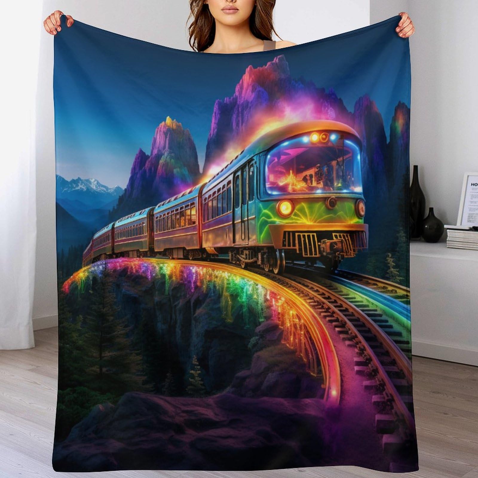 Couverture douce arc-en-ciel en flanelle pour envelopper votre famille de tendresse et de chaleur