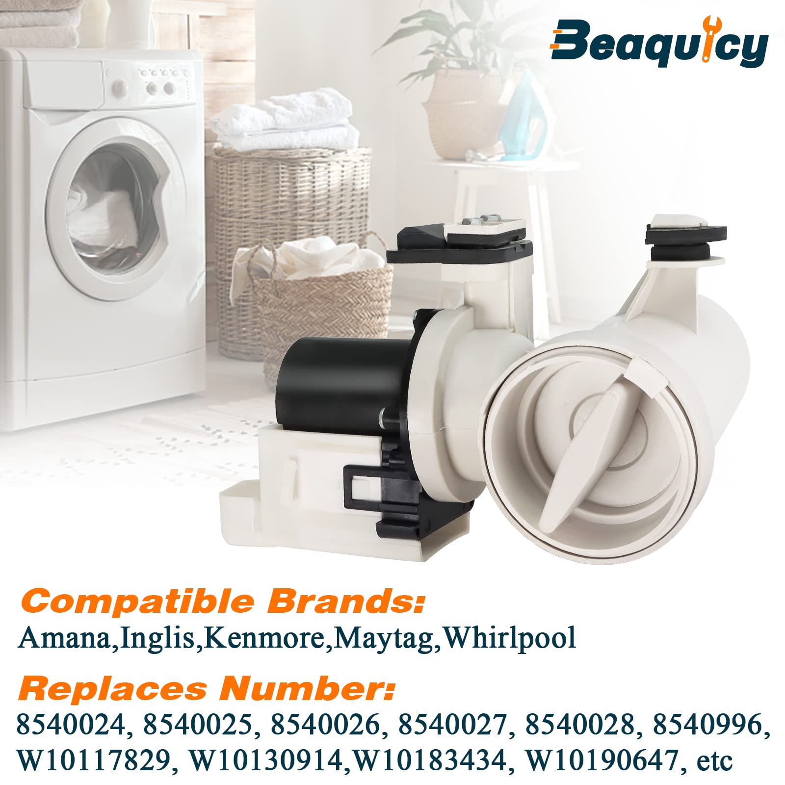 wpw10730972 W10130913 Washer Drain Pump(OEM) Assembly Suitable for