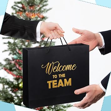 Thenshop Set of 5 New Employee Welcome to The Team Gift Sets Notebook Pen and Tumbler Welcome to The Team Box Employee Appreciation Gift Sets for New Worker Men Women Office(Black)