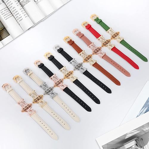 Miniatura 5 de Correas de cuero compatibles con Apple Watch Band para mujeres de 1.496 in, 1.575 in, 1.614 in, 1.654 in, 1.732 in, 1.772 in, 1.929 in (Ultra),