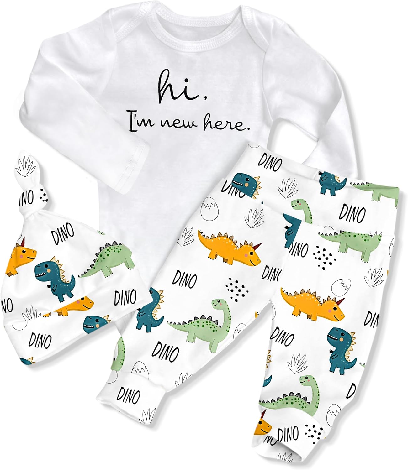 WIQI Newborn Boy Clothes Letter Print Long Sleeve Romper+Cute Animal Pants With Hat 3PCS Baby Boy Fall Winter Outfits