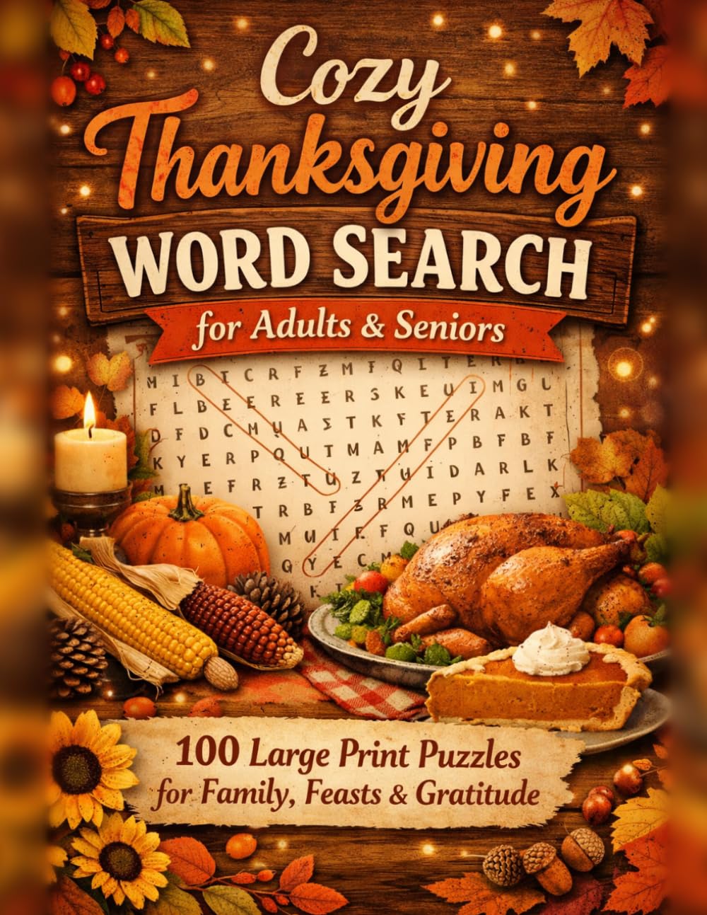 Cozy Thanksgiving Word Search for Adults & Seniors: 100 Large Print Puzzles for Family, Feasts & Gratitude (Seasonal Celebrations Puzzles)