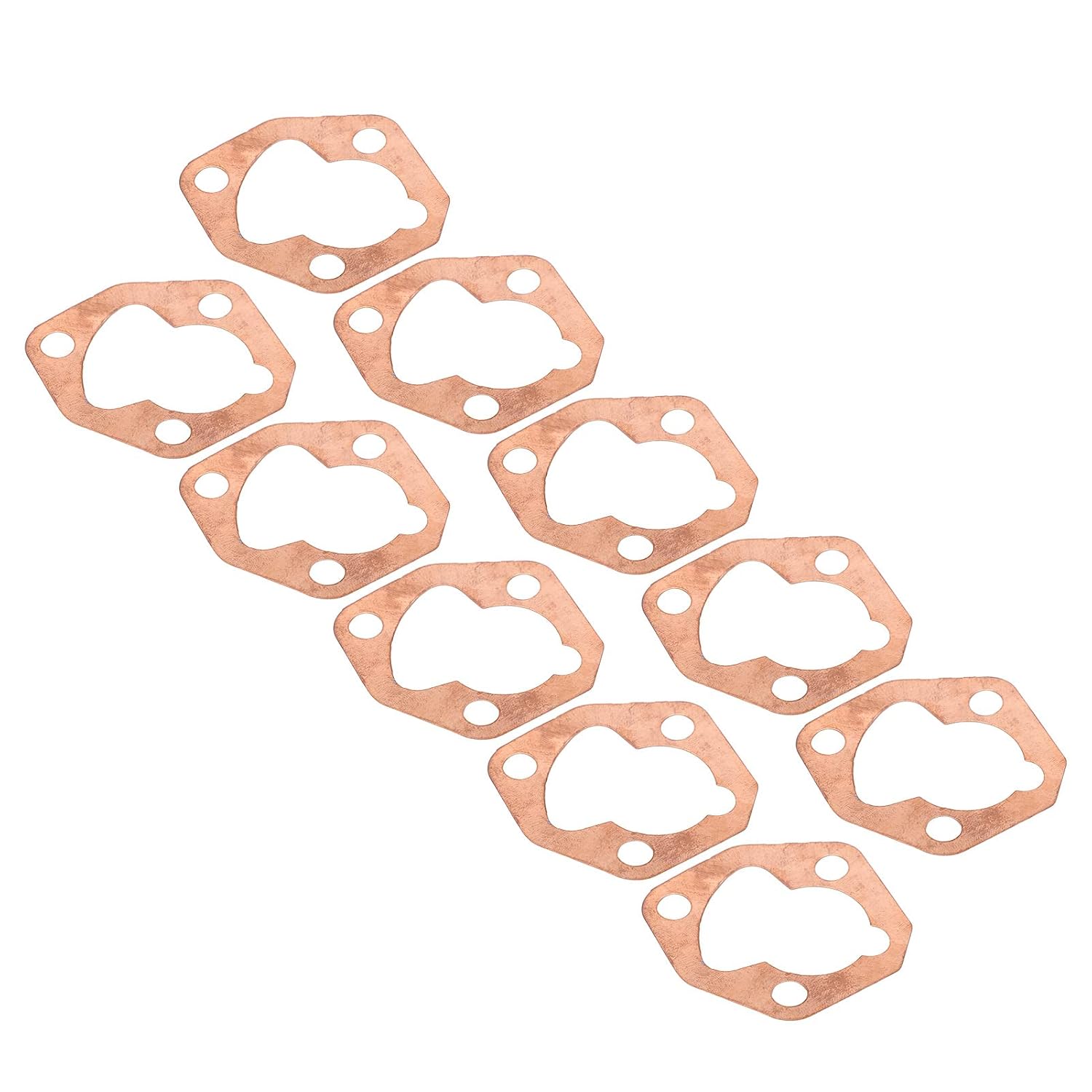 10Pcs Air Cooled Diesel Engine Cylinder, Gaskets Generator Unit Fuel Injection Pump Brass Gasket