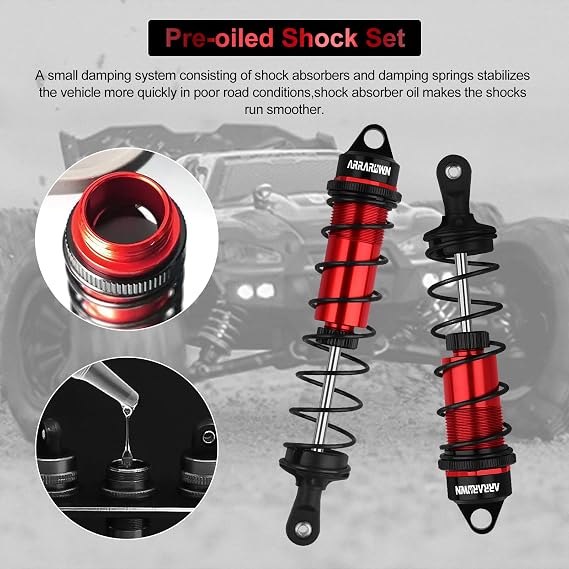 RC Car Shock Absorbers, 130mm Rear Shocks 110mm Front Shocks Set