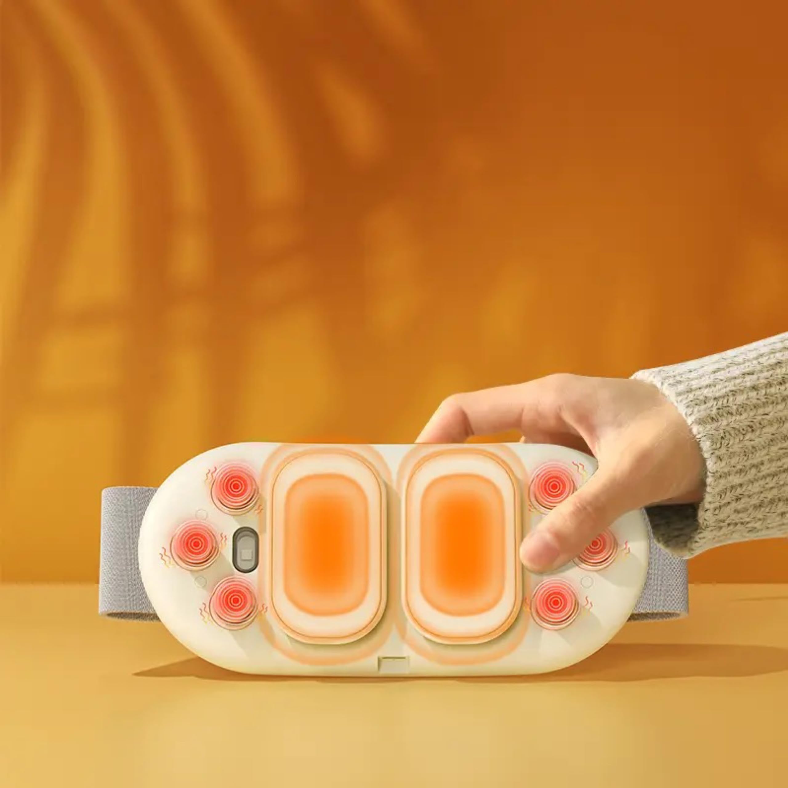 Lalano´S Cosmetics CHERU Menstruations- & Relaxgürtel – Wärmegürtel mit Infrarot, Massagefunktion & 2 Heizstufen (45°C & 55°C), kabellos, verstellbar, gegen Menstruationsschmerzen & Rückenschmerzen