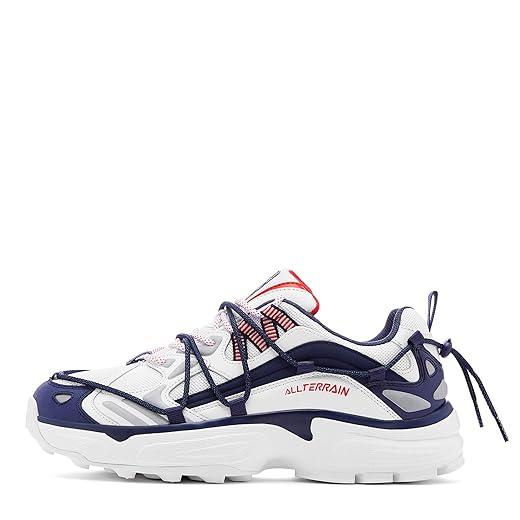 Fila Men's Lightweight Durable Casual Expeditioner Sneaker Shoes Road Running, White/Navy/Red, 10