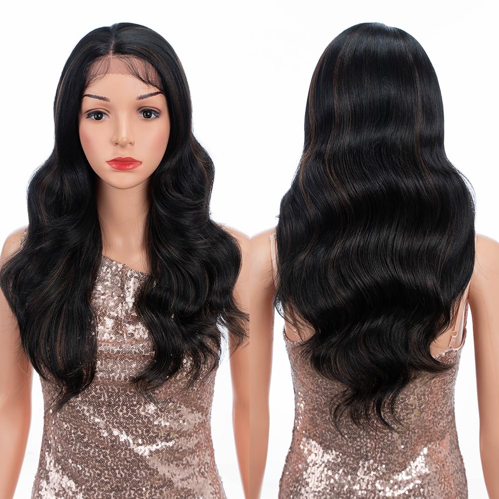 Amazon.com : Long Body Wave Wigs for Women 13x4 HD Synthetic  display picture 3