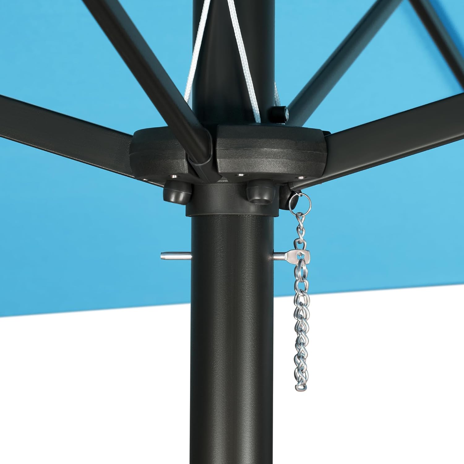 Topeakmart 13/15 ft Patio Umbrella & Double Sided Umbrella & Twin-size Market Parasol Rectangular Sun Shelter with Crank & Double-layer Cloth for Pool,Garden,Garden