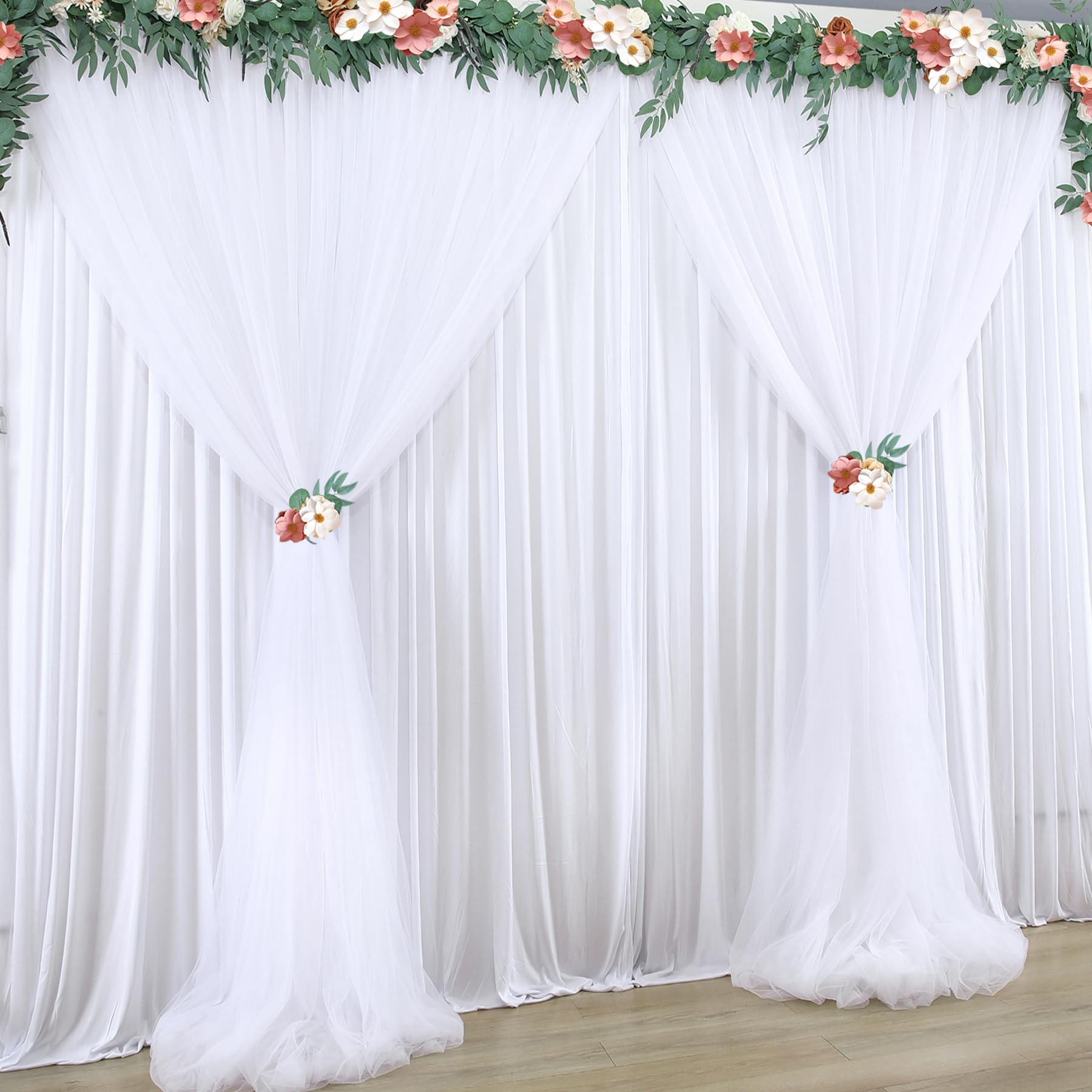 Blue & White Birthday Party Decorations Kit - 23 Pcs Tissue Pom Poms, Tassels & Garland