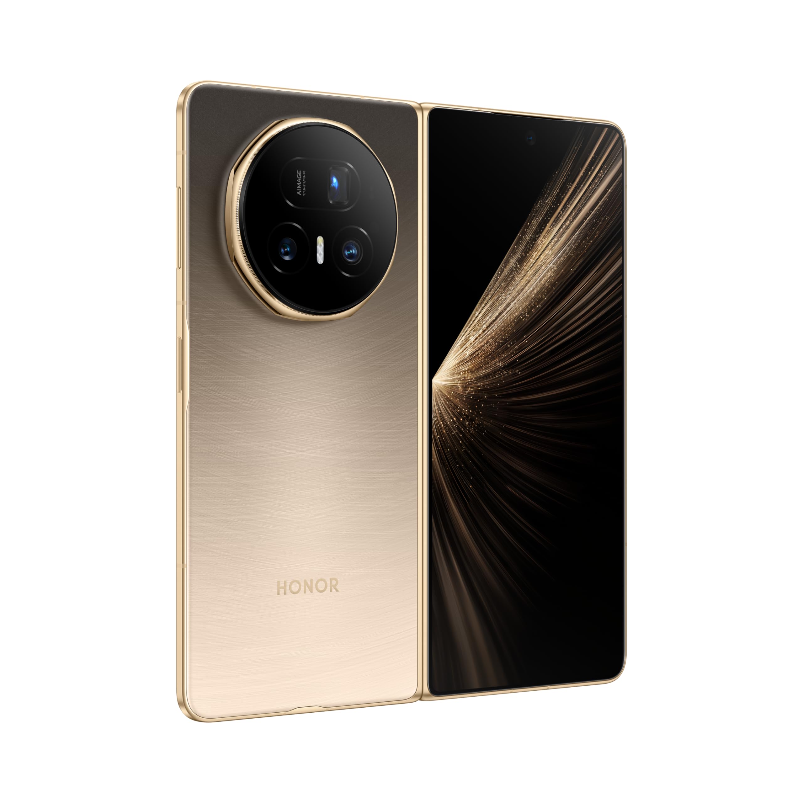 HONOR Magic V5, foldable, ultrasottile, ampia batteria,resistenza agli urti, memoria 16 GB + 512 GB, Dawn Gold