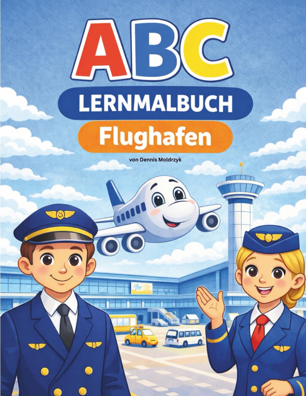 ABC-Lernmalbuch - Flughafen: Spielerisch das Alphabet lernen - von A bis Z zum Ausmalen
