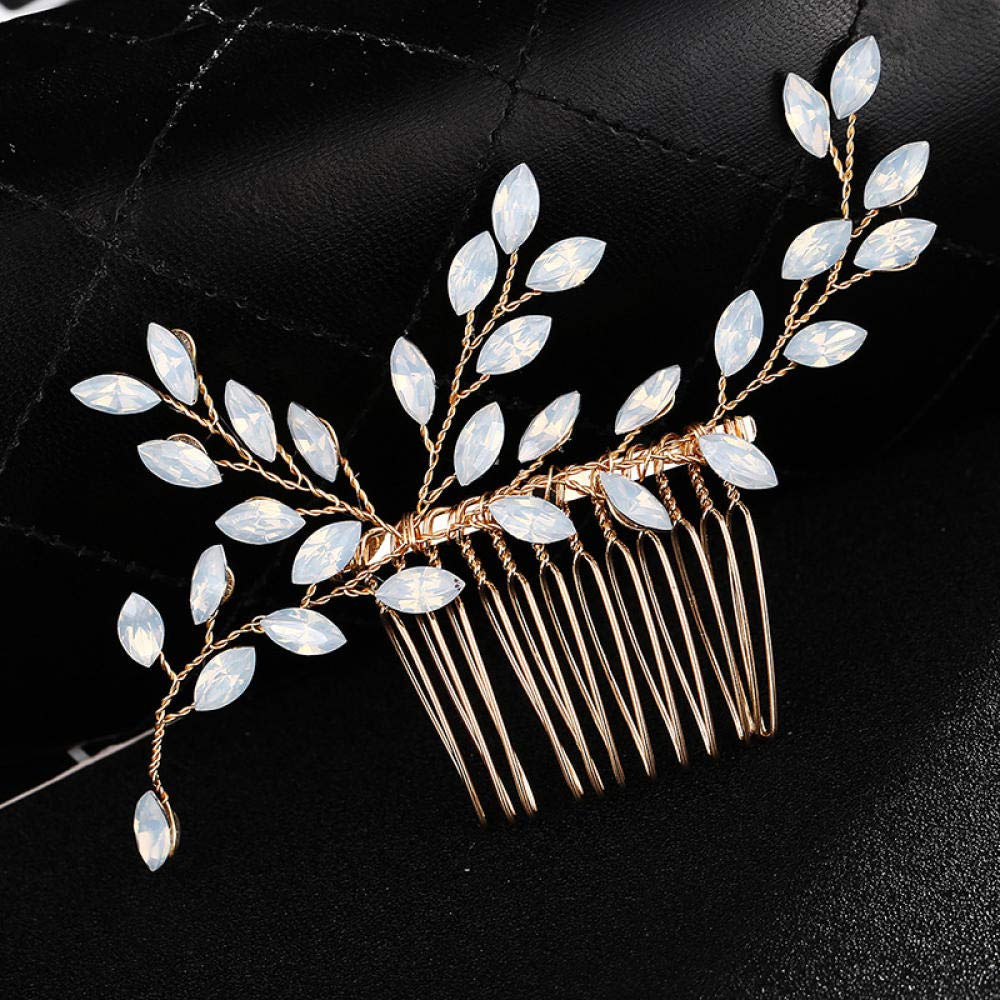 Biżuteria ślubna Kwiatowe grzebienie do włosów Akcesoria do klipsów, Elegancki grzebień do włosów dla nowożeńców, ozdoba do włosów w stylu Vintage, grzebień boczny 2 szt., Sztuczny bal plażowy Akces