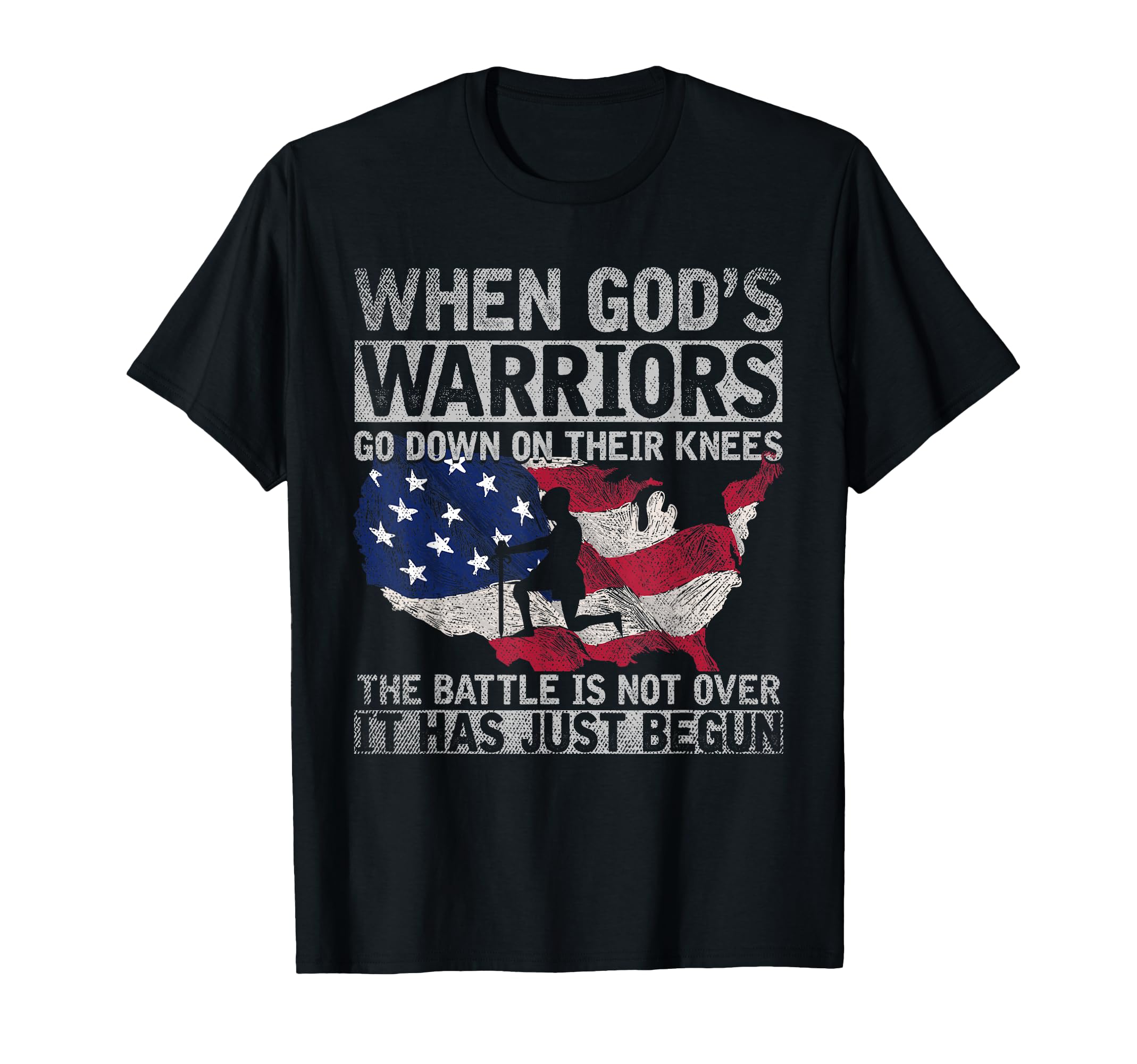 Patriotic Christian Devotee God Christianity US Flag Jesus T-Shirt