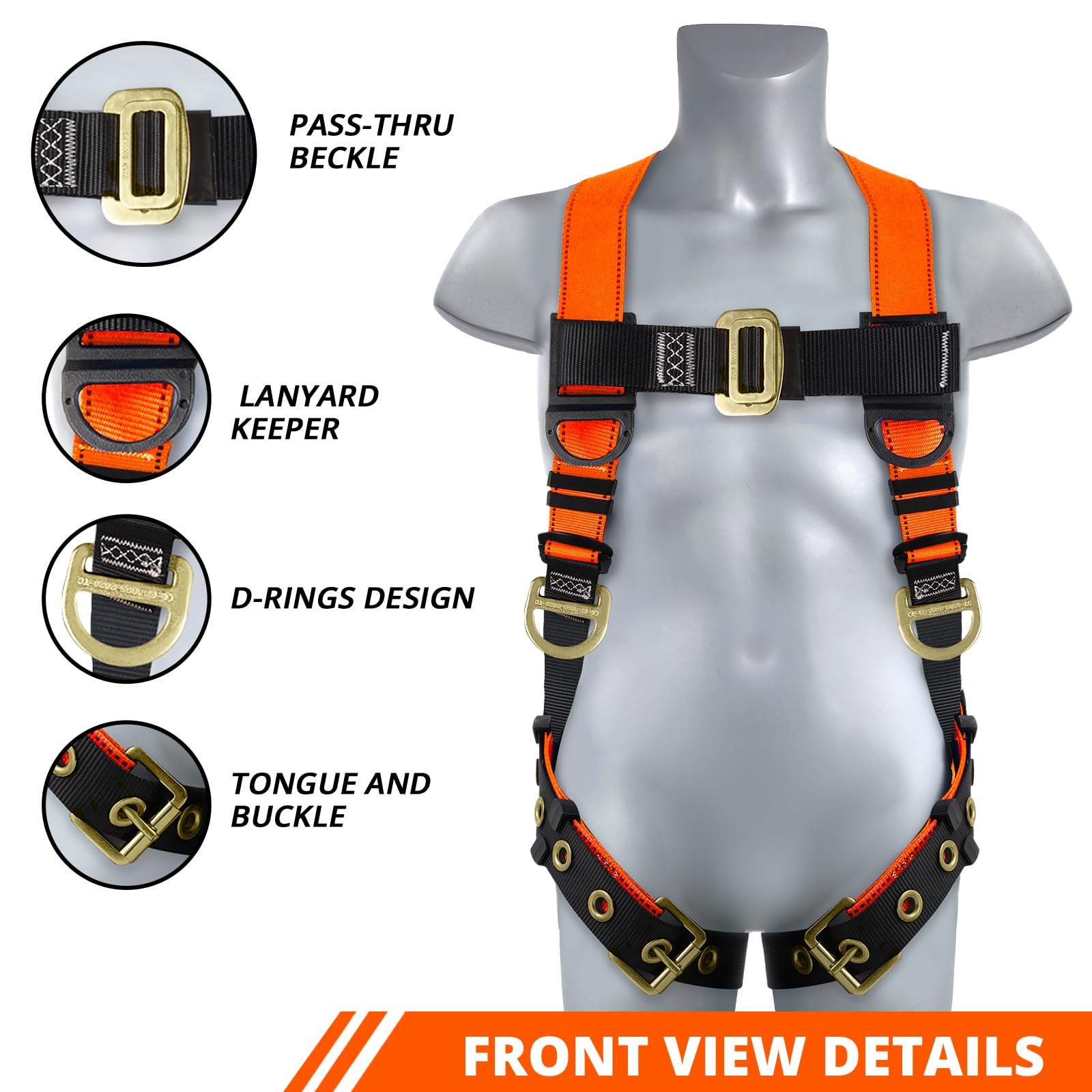 TRSMIMA Safety Harness Fall Protection - Safety Harnesses Construction Kit — Amazon image 2