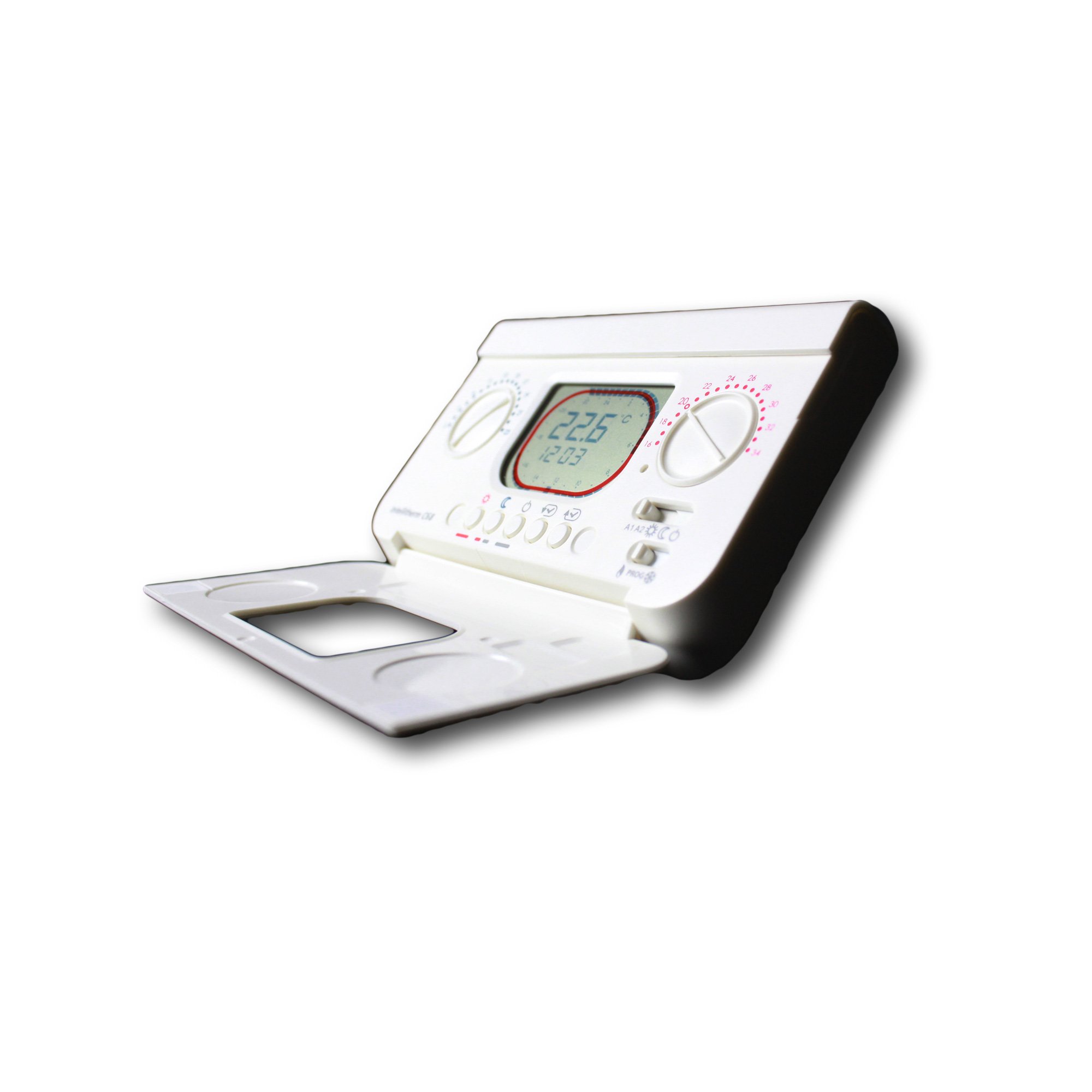 Fantini Cosmi C58 Cronotermostato Giornaliero a Batterie, Bianco