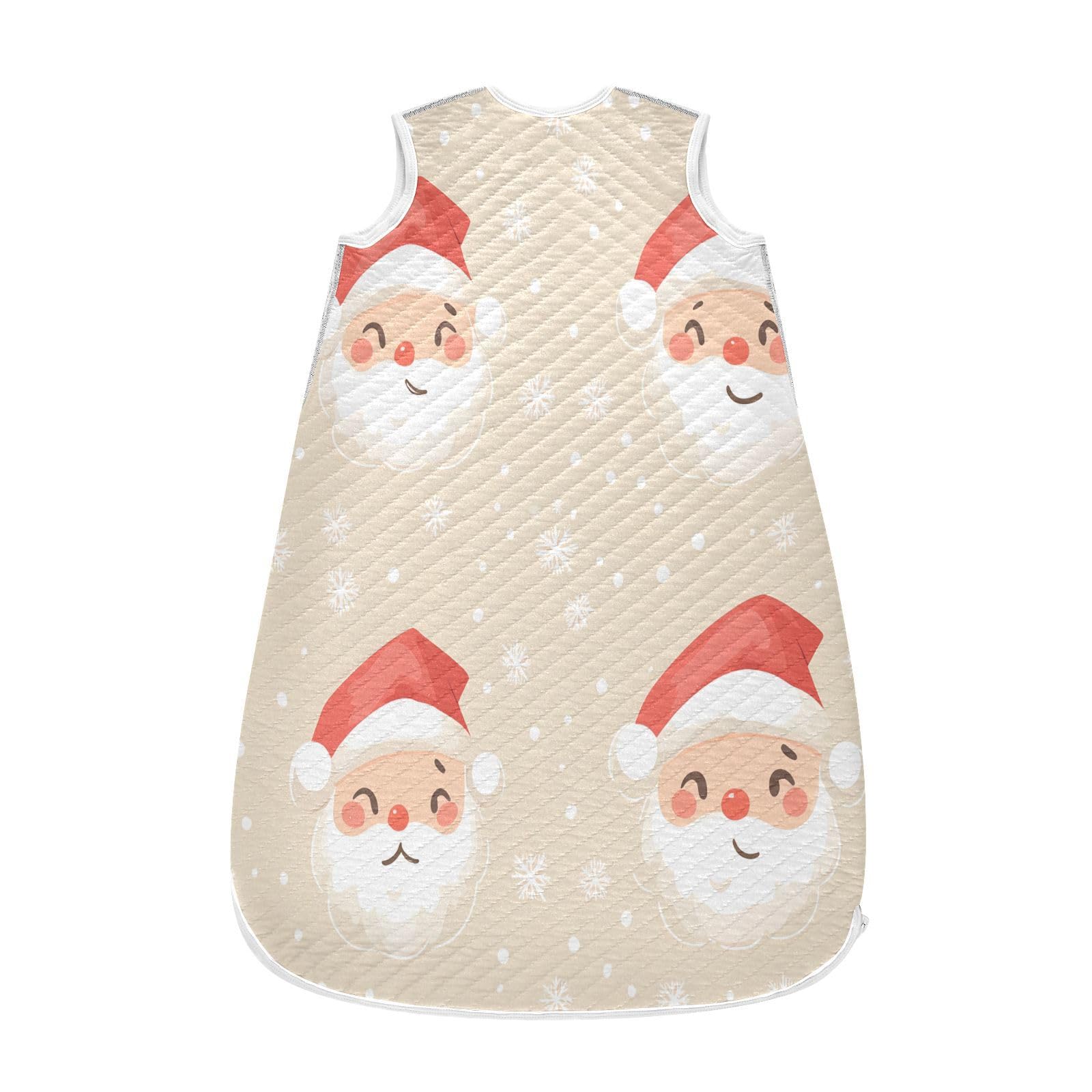 Kigai Santa Claus Baby Sleep Sack Wearable Blanket Sleeping Bag 2-Way Zipper Soft Swaddle Transition Sack