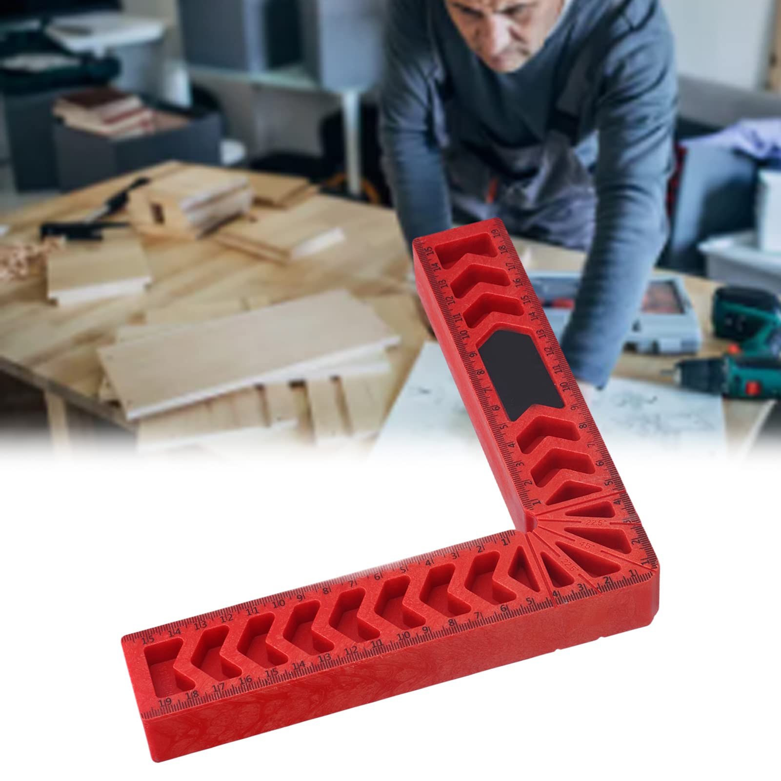 Leapiture 90 Degree Positioning Square Right Angle Corner Clamps Woodworking Clamping Aid Ruler Accurate for Woodworking