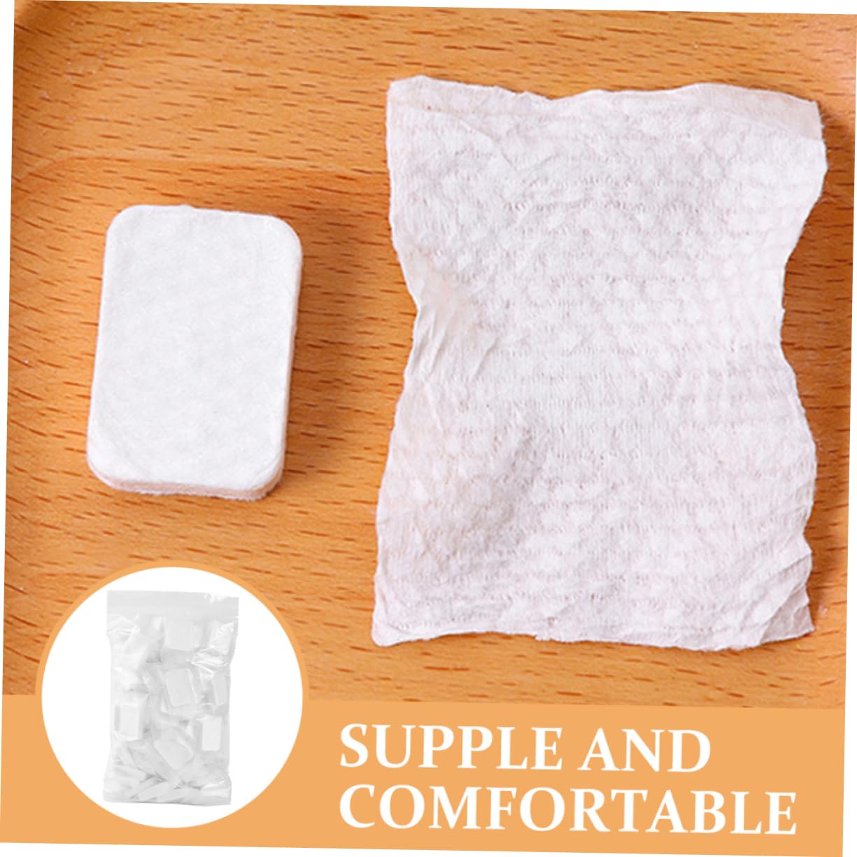 Dischetti Struccanti Compressi Non Tessuto Bianco per Pulizia Viso Buona Assorbenza e Rimozione Eccesso di Sebo, Confezione da 50 Pezzi per Donne e Ragazze
