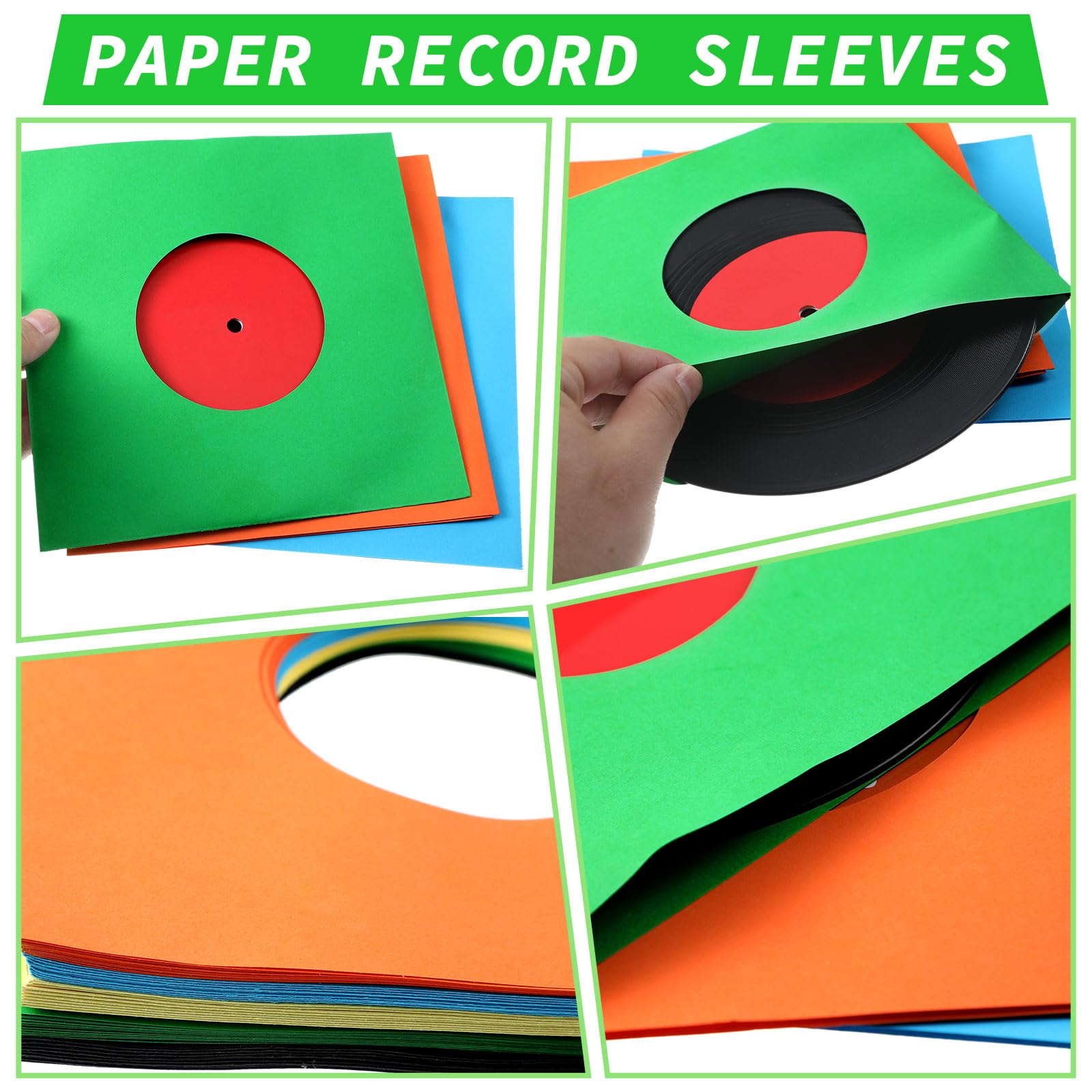 Homoyoyo Custodie per Dischi in Vinile 12 Pollici Set da 6 Pezzi, Maniche Esterne in Carta Kraft Nera Resistenti e Protettive, per Collezionisti e Conservazione Ordine e Protezione da Graffi