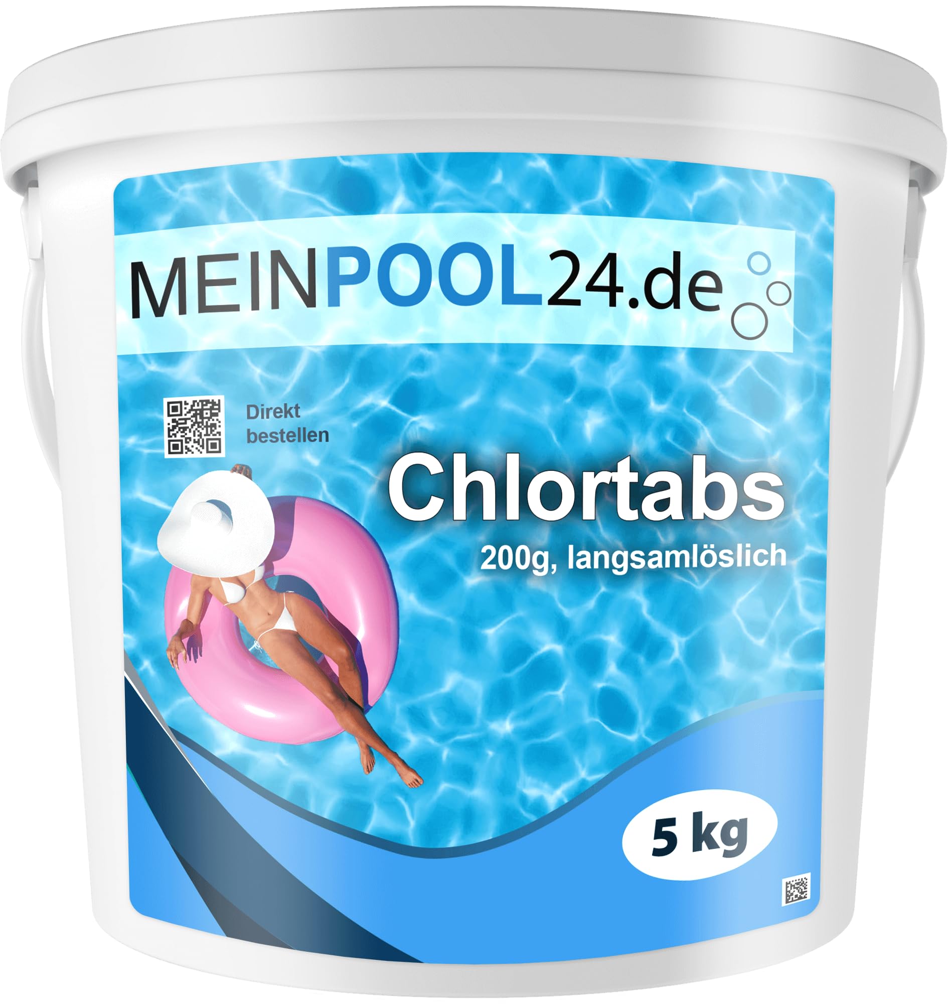 5 kg MEINPOOL24.DE Chlortabs 200 g langsamlöslich organisch