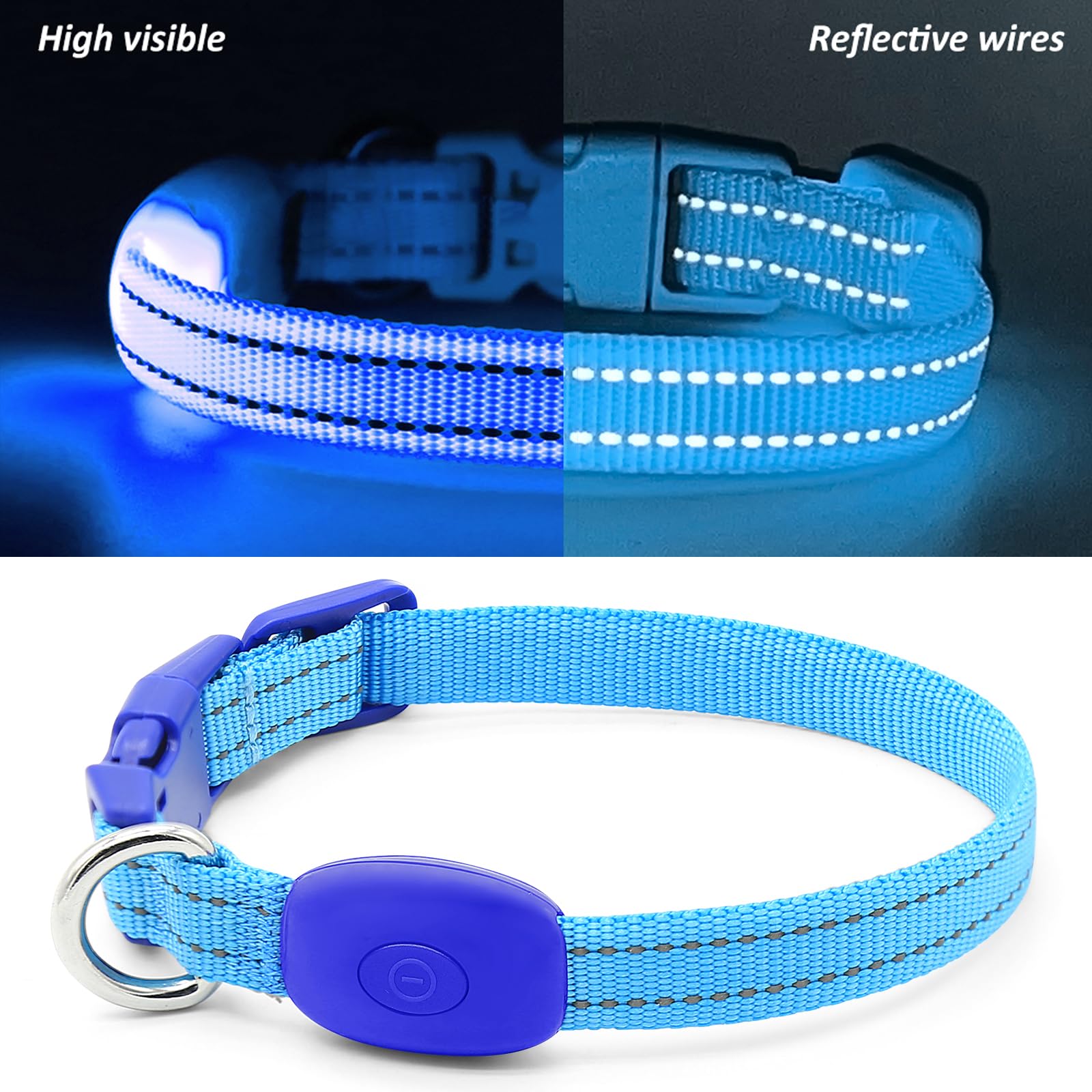 Illumifun LED Dog Collar for Puppy USB Rechargeable Light Up Collar - Image 2