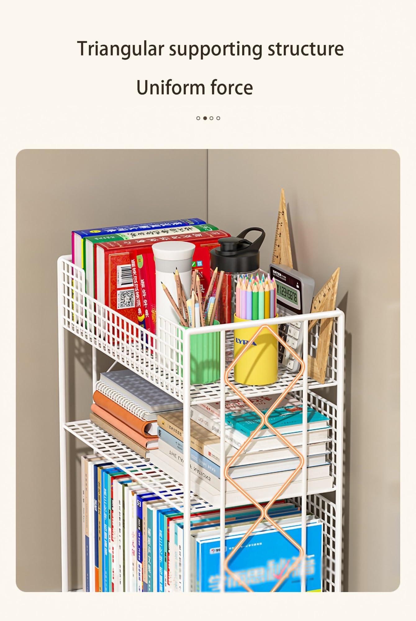 Libreria mobile in metallo con ruote per bambini libreria a doppia faccia ideale per lo studio degli studenti, perfetta per camera da letto, soggiorno, casa, scuola, espositore con design aperto